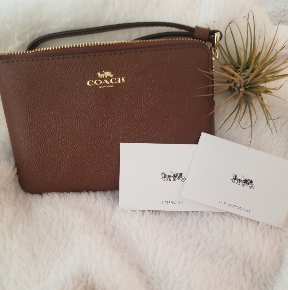 Coach leather wristlet